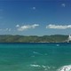 Panoráma na pláži v Rion-e